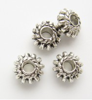 Grooved Silver Spacers